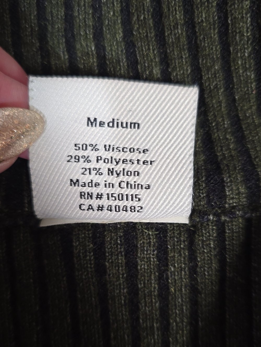 Varley Carmen Rib Knit Full Zip Sweater Green Size Medium - Picture 8 of 8